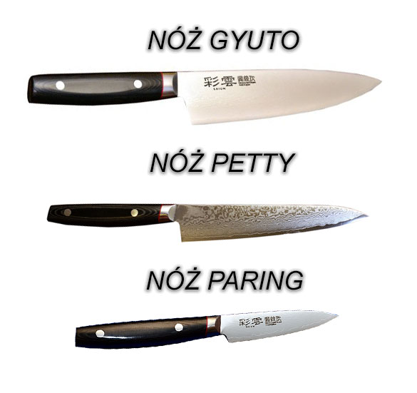 Jaka jest różnica między nożem petty a gyuto a paring